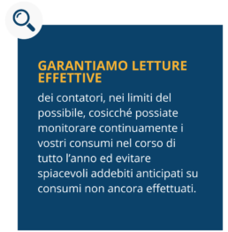 Garantiamo letture effettive