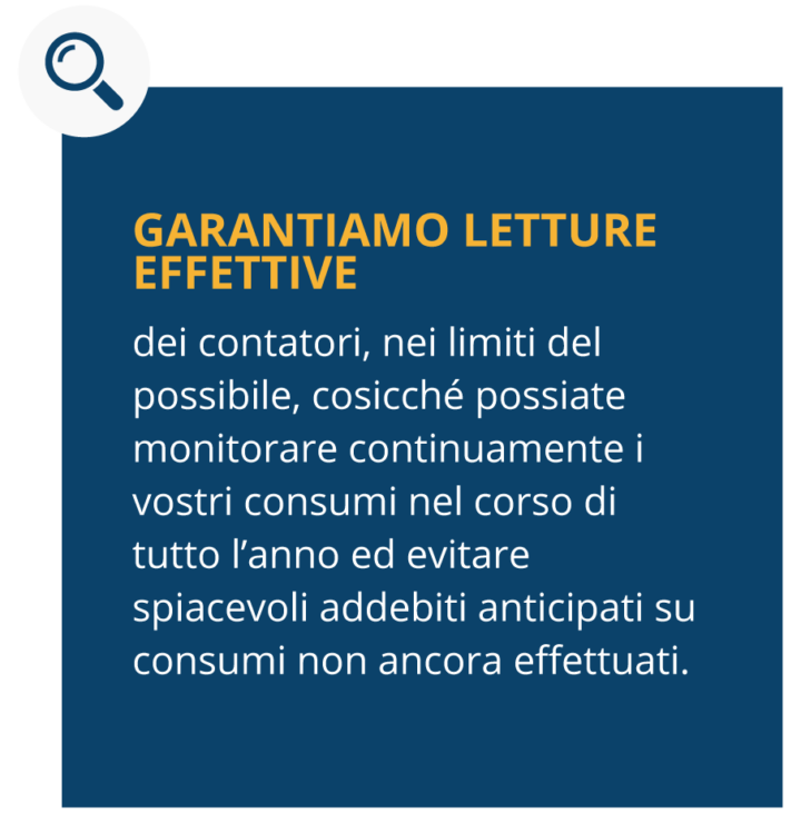 Garantiamo letture effettive