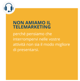 Non amiamo il telemarketing